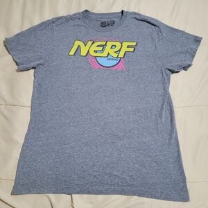 Old Navy Collectibles Gray Vintage-style Nerf 90s Logo T-shirt - Size Large